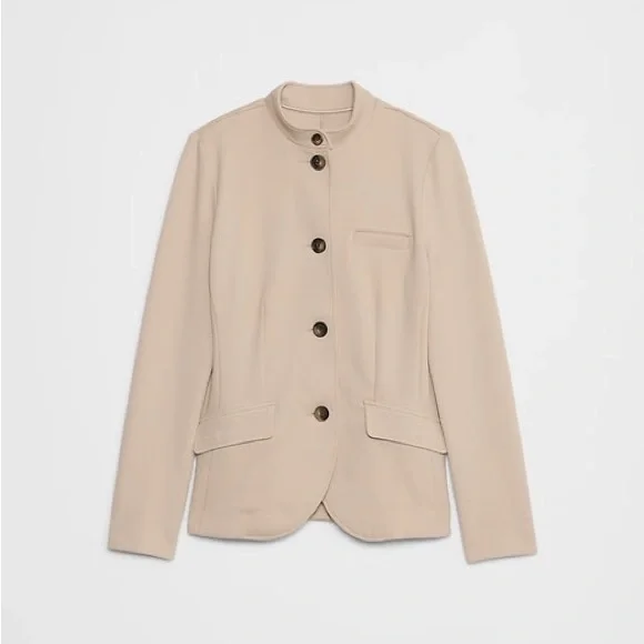 Banana Republic Knit Pique Blazer Hardly Worn Size L - Picture 5 of 12